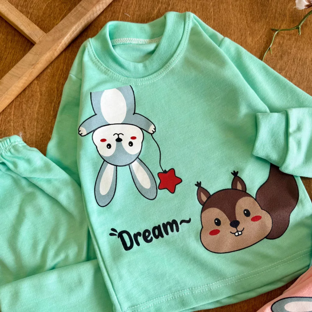 بلوز شلوار خرگوش و سنجاب Dream سایز 4 تا 6 کد 7086