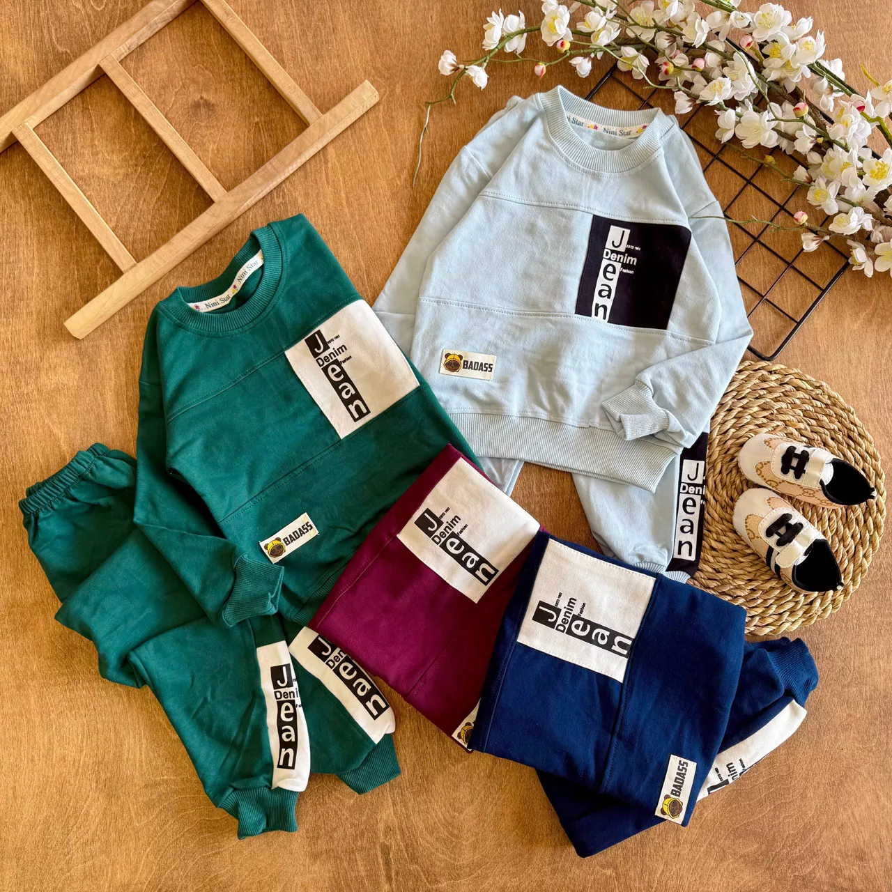 بلوز شلوار دوخط Jean (NS) سایز 35 تا 45 کد 7102