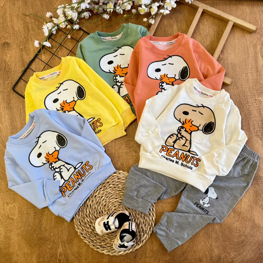 بلوز شلوار اسنوپی PEANUTS سایز 35 تا 45 کد 7067